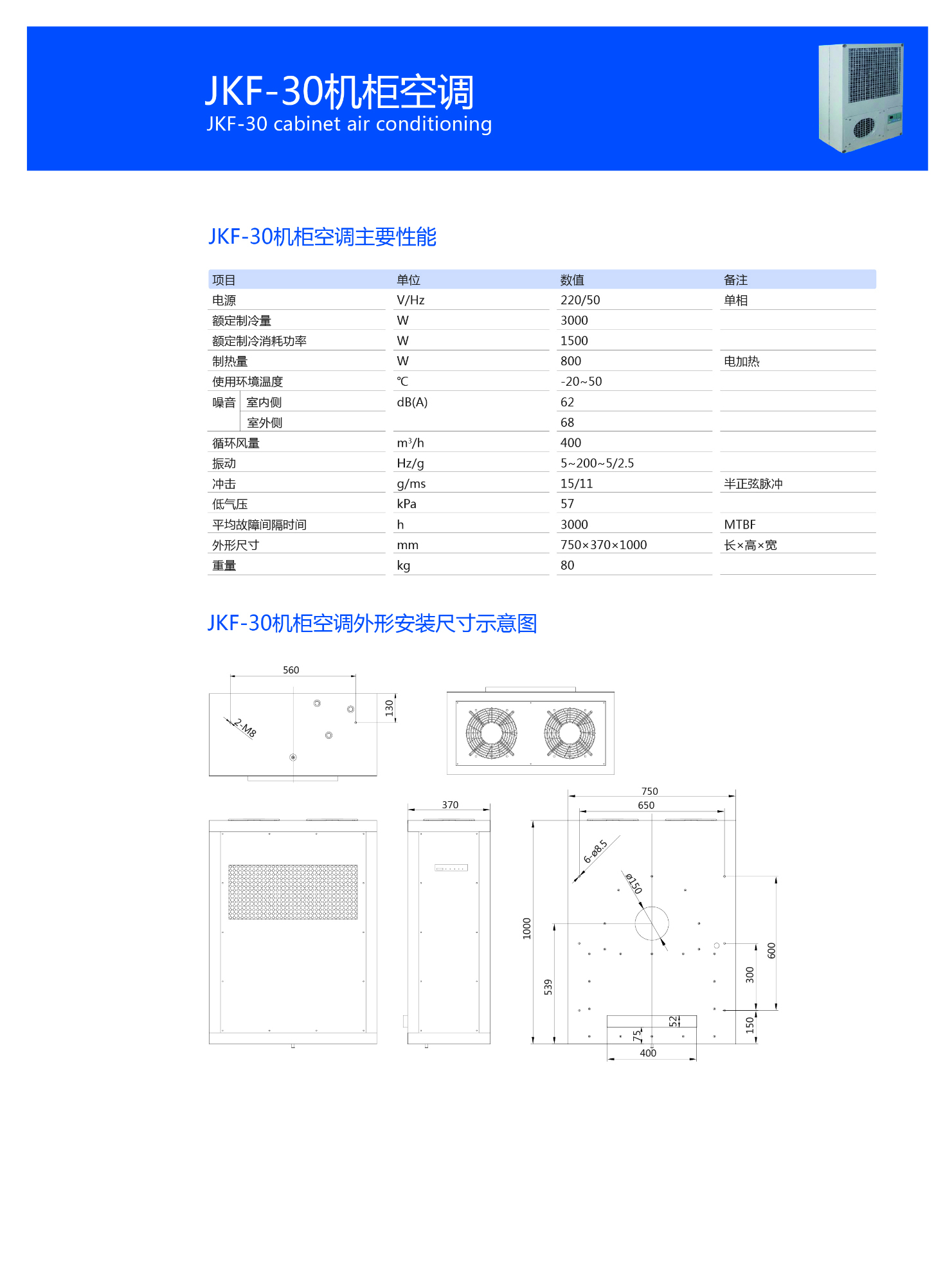 JKF-30機柜空調(diào)